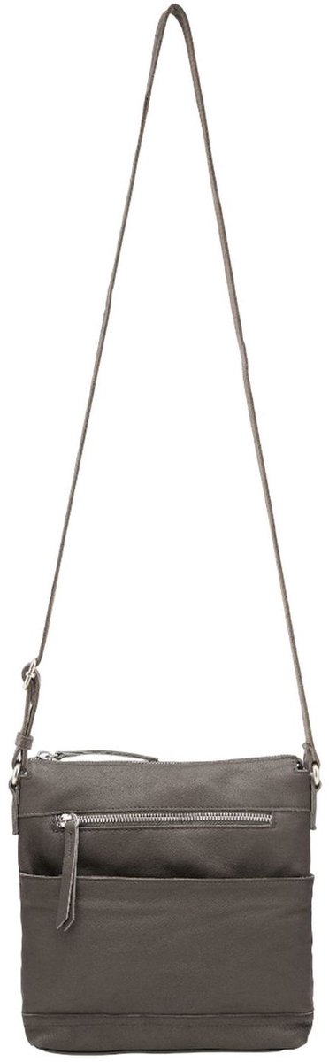 FREDsBRUDER Leren schoudertas Pocket Play Collection Crossbag With Zip-Pockets Wren Taupe