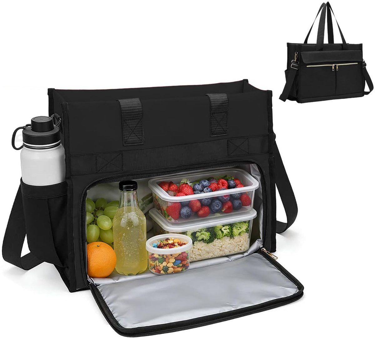 Solidchoice - 2-in-1 Lunchtas voor Dames, Laptoptas met Isolatievak