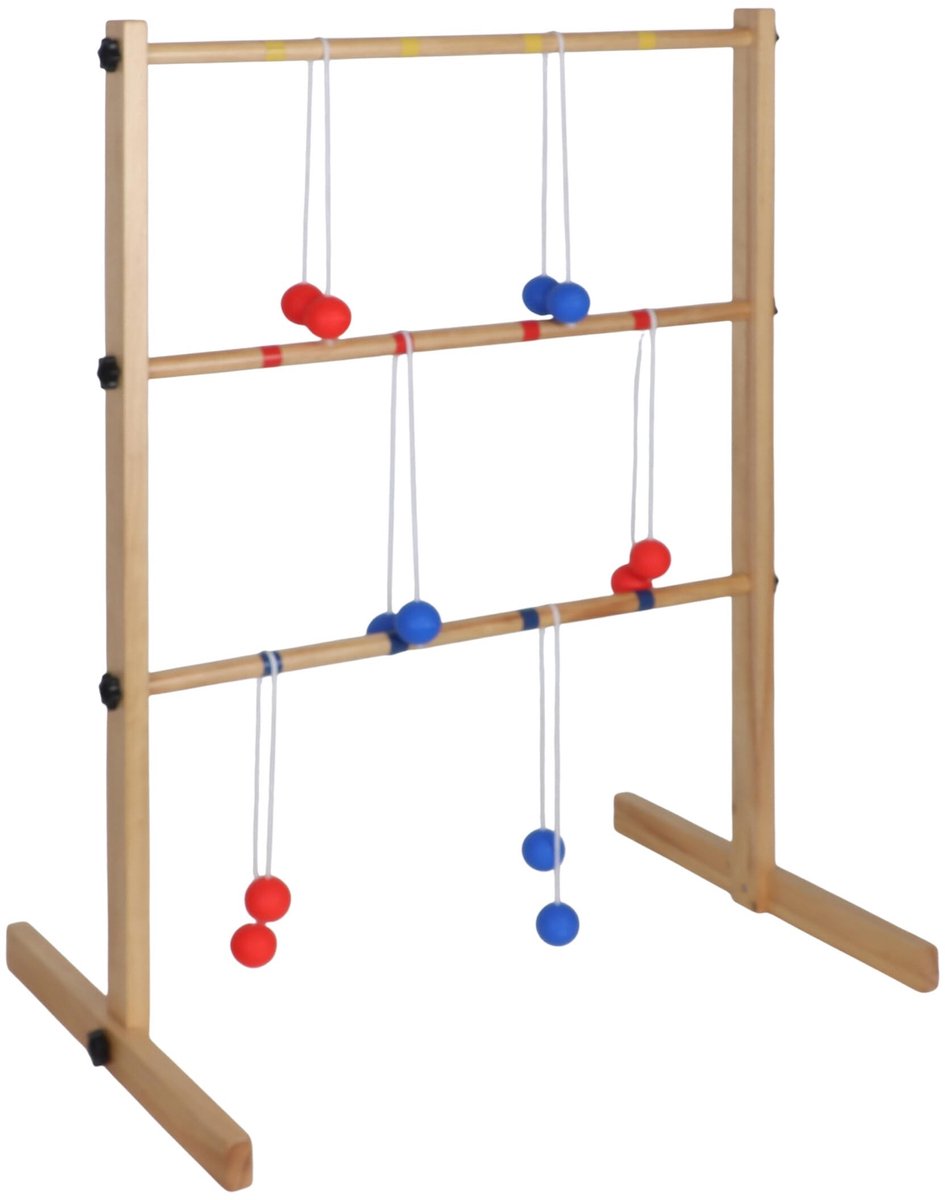 Solidchoice - Laddergolf Spel voor Buiten met 6 Ballen en Houten Constructie