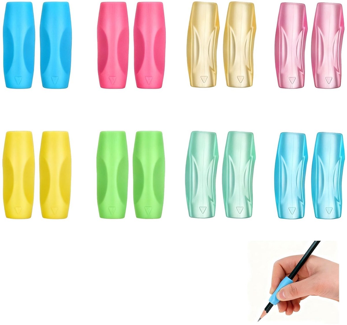 Solidchoice - Set van 16 Siliconen Handgrepen voor Potloden