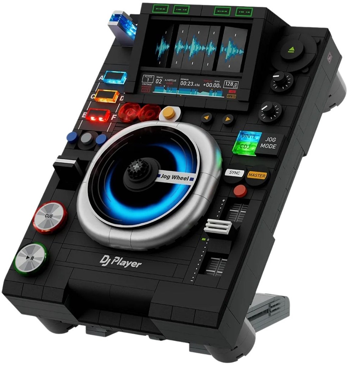 Pantasy 85037 DJ Player met geluid en verlichtingen bouwset | Mega icons creator modelbouw | Draaitafel constructie & educatief speelgoed bouwpakketten voor volwassenen & kinderen | DIY expert mixer decoratie | Bouwdoos met 869 bloks