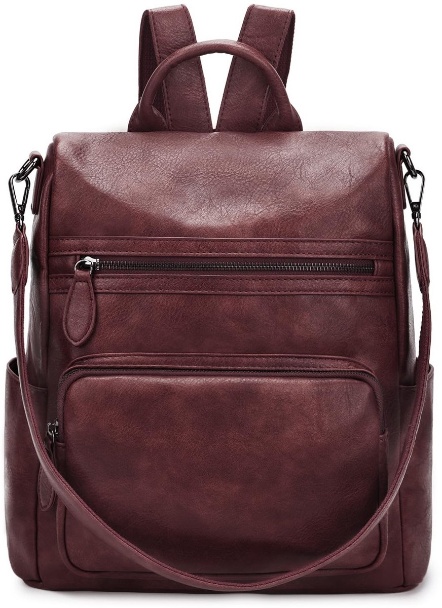 Solidchoice - Dames Anti-Diefstal Ransel van Kunstleer