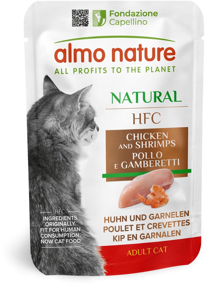 Solidchoice – Natuurlijke Kattenvoer in Blik – Kip en Garnalen – 55g, 24 Stuks