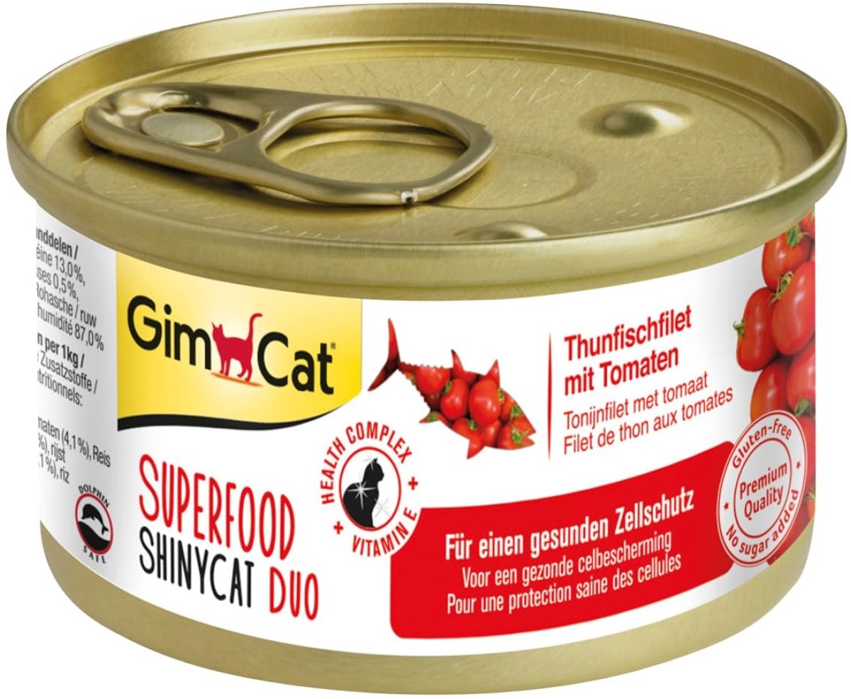 Solidchoice - Kattenvoeding met Tonijn en Tomaat in Blikken