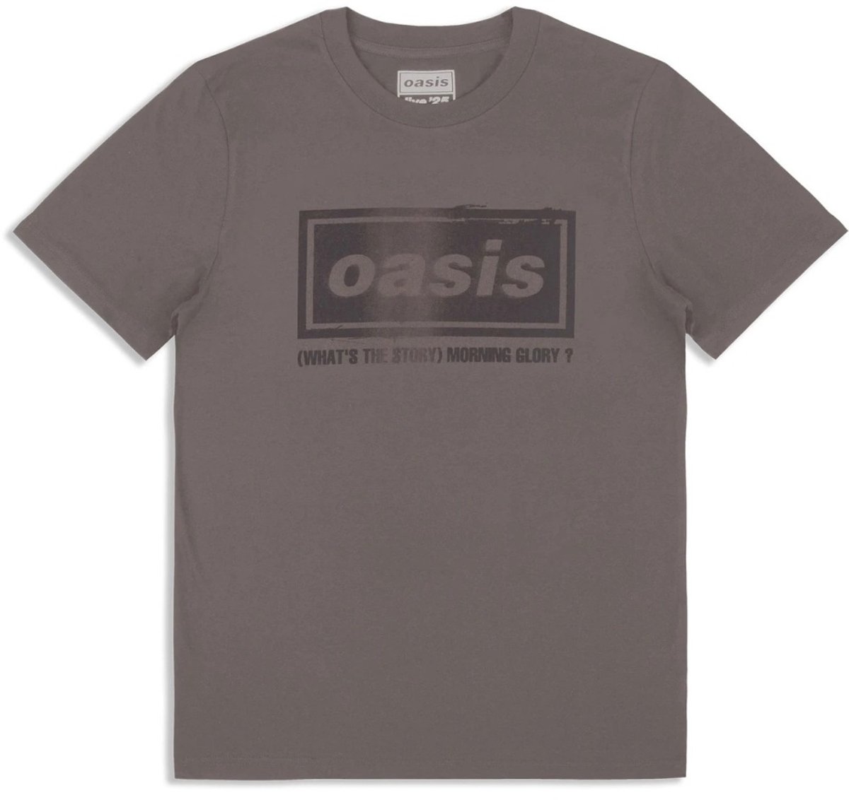 Oasis - What's The Story Tracklist Heren Tshirt - M - Grijs