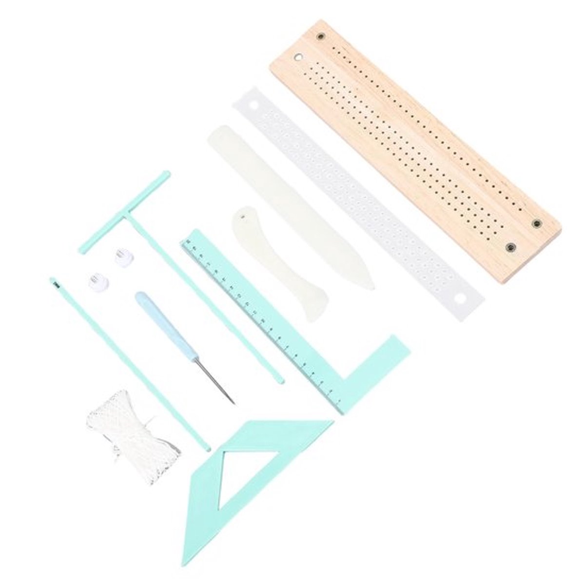 Boekbindgereedschap Set - Beukenhouten Liniaal - Knutselassistentie - DIY Album - Scrapbooking Tools - Draagbaar en Gebruiksvriendelijk - Boekbindset