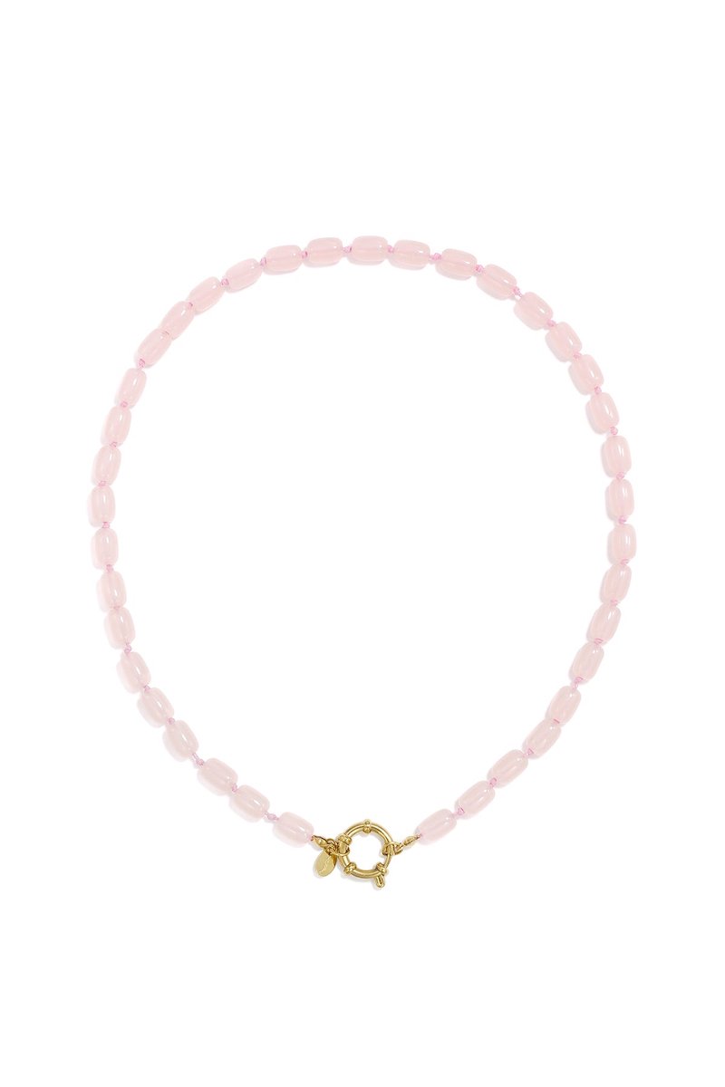 Lola - Kralen Ketting - Glas - Stainless Steel - - Groen