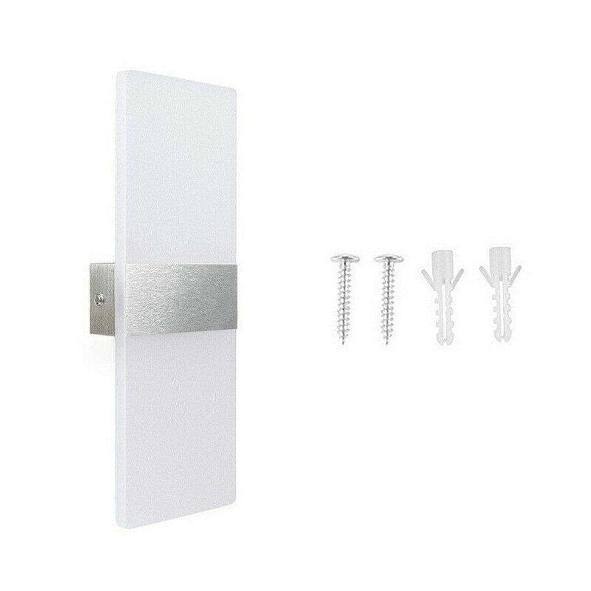 LED-wandlamp - Nachtlampje voor de slaapkamer - Wandlamp voor de hal - Trapverlichting - Plafondlamp - Balkonlamp - Met lichteffect - 29 x 11 x 0,9 cm - 12W - Warm licht - Per stuk