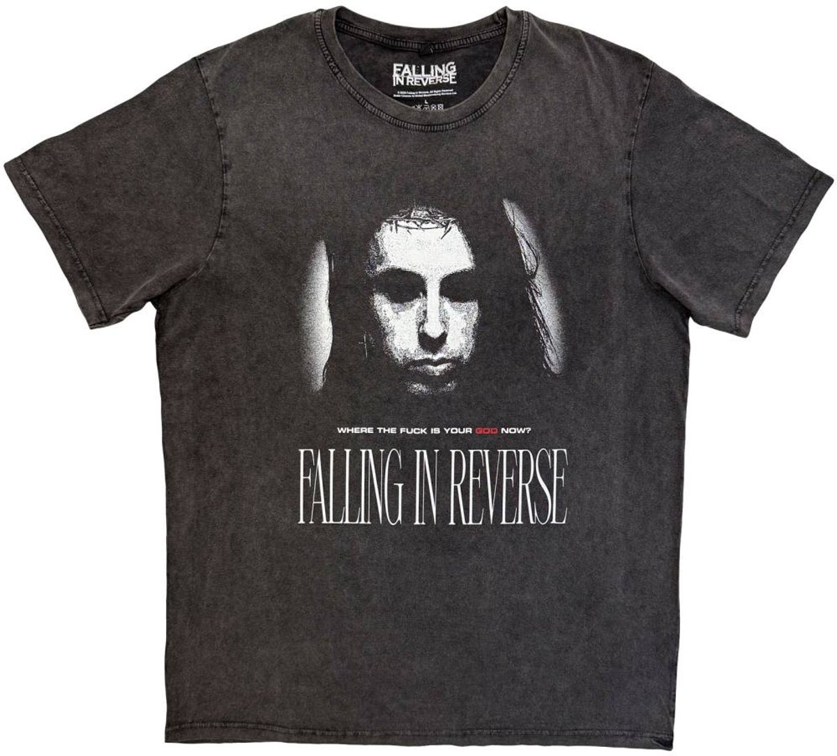 Falling In Reverse - Where's Your God Heren Tshirt - L - Grijs