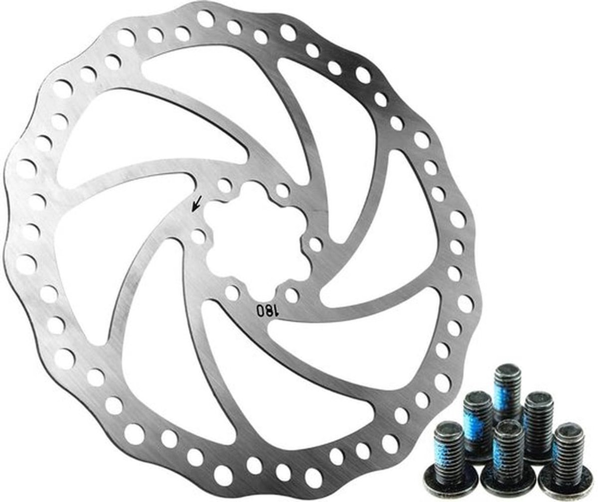 Schijfrem Rotor 180mm - Hydraulische/Mechanische Remmen - 6x T25 Schroeven - Dikte 1,9mm - Geschikt voor Mountainbikes - Hoge Kwaliteit - Remschijf