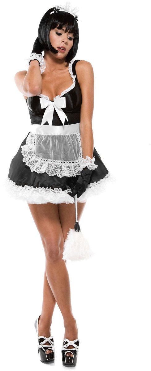 Forplay Domesticated Delight - Sexy French Maid Kostuum black XS/S