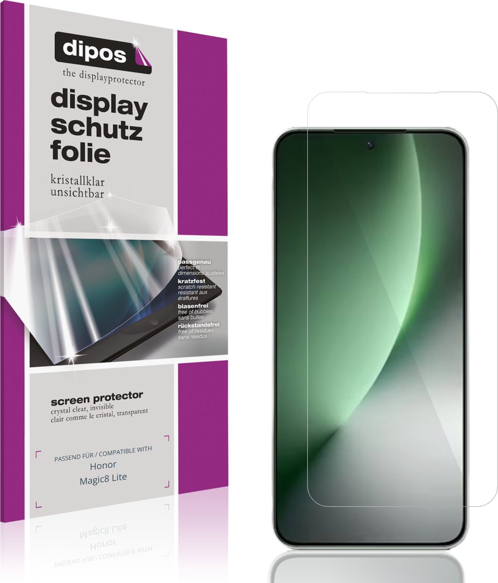 dipos – 4x Beschermfolie geschikt voor Honor Magic8 Lite | Krasbestendige & heldere Screenprotector Ultra-Thin