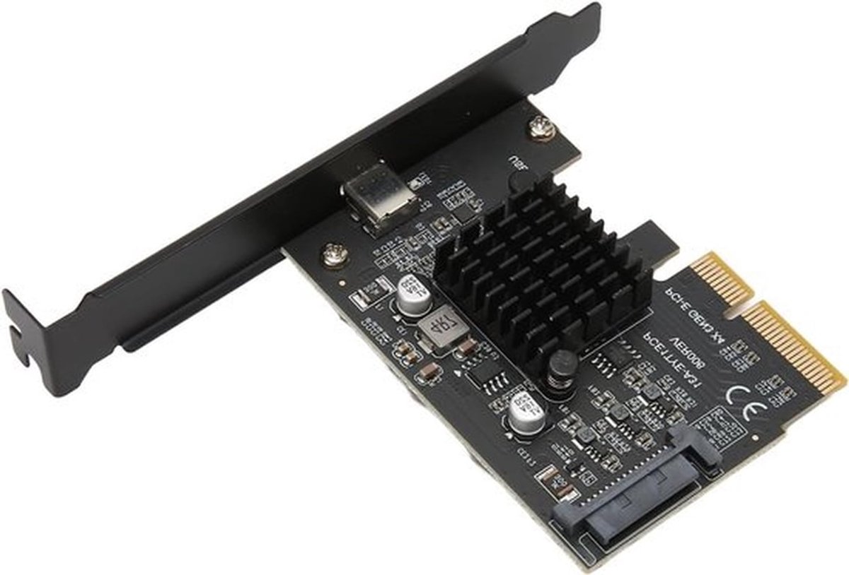 USB 3.2 Gen 2 Uitbreidingskaart voor PC, Type C 20Gbps PCIe Kaart voor Desktop, Snelle Gegevensoverdracht en Meerdere Poorten