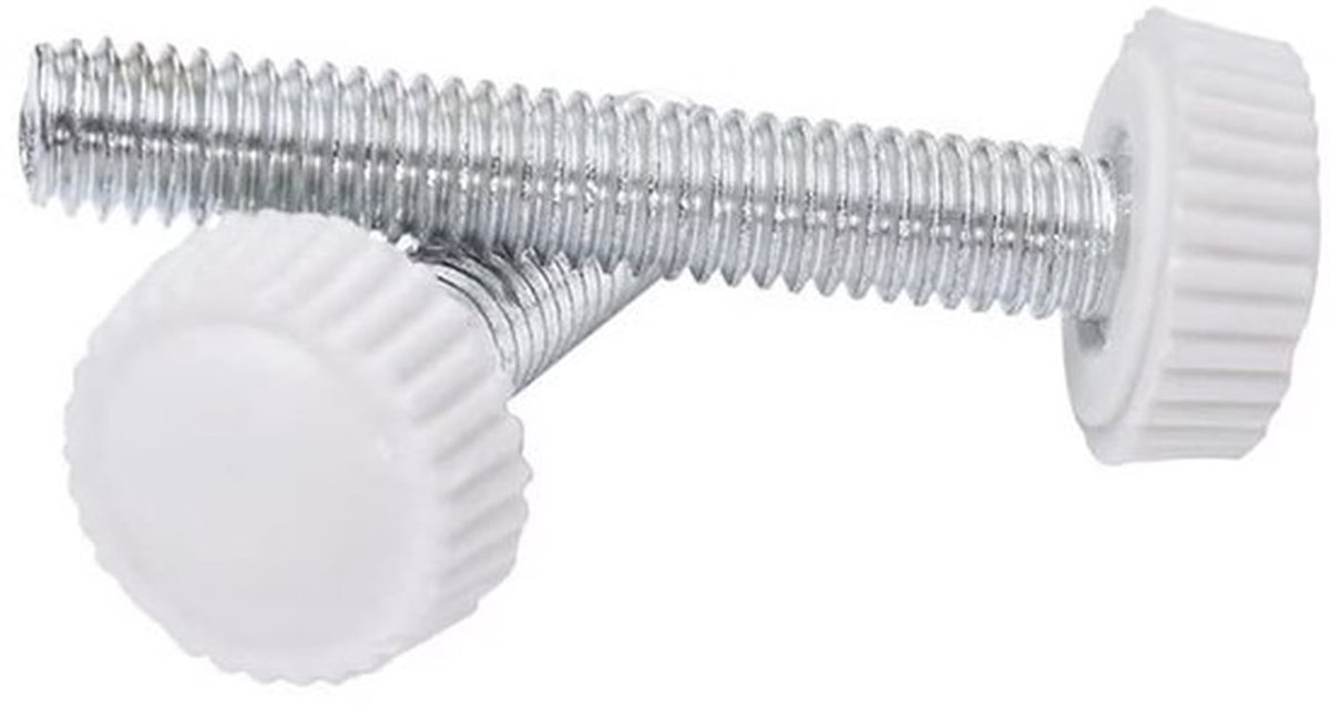Kartelschroef kunststof ronde kop - Vleugelschroef - Bevestigingselement - M5x16mm - 20 stuks - Gemakkelijk aan te trekken zonder gereedschap - Bevestigingsschroef