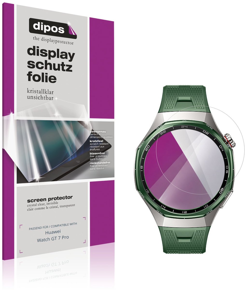 dipos – 6x Beschermfolie geschikt voor Huawei Watch GT 7 Pro | Krasbestendige & heldere Screenprotector Ultra-Thin