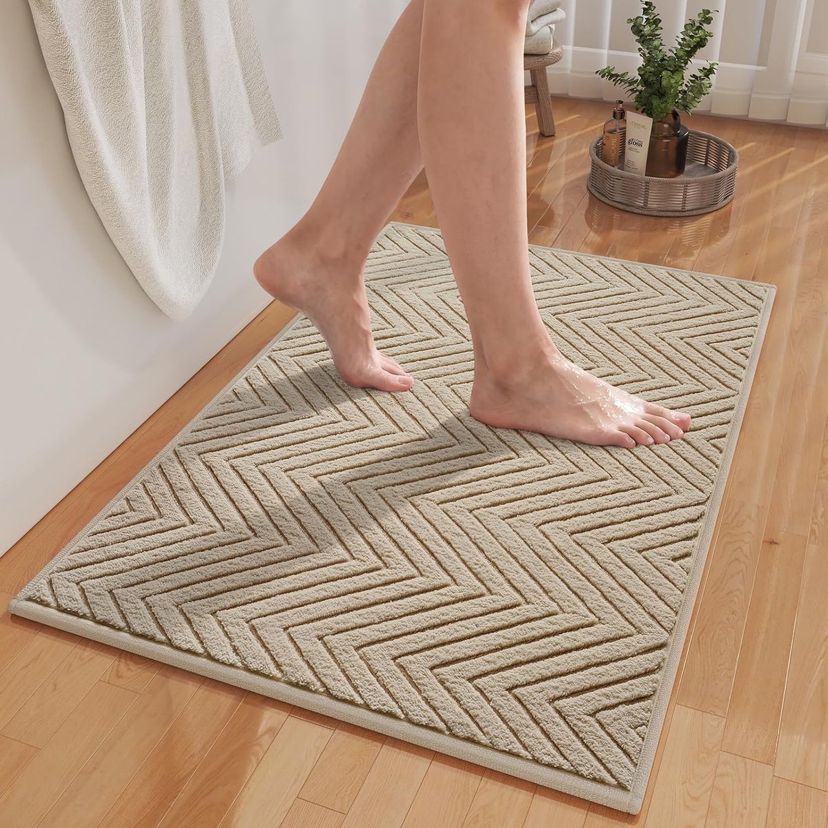 LISM-Dunne, antislip badmat, 75×45 cm, Geschikt voor wastafels en badkuipen.