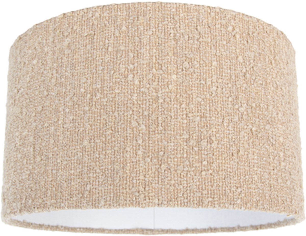 Qazqa moderne Lampenkap - Boucle - beige, supports-e27, diameter 35 centimeter