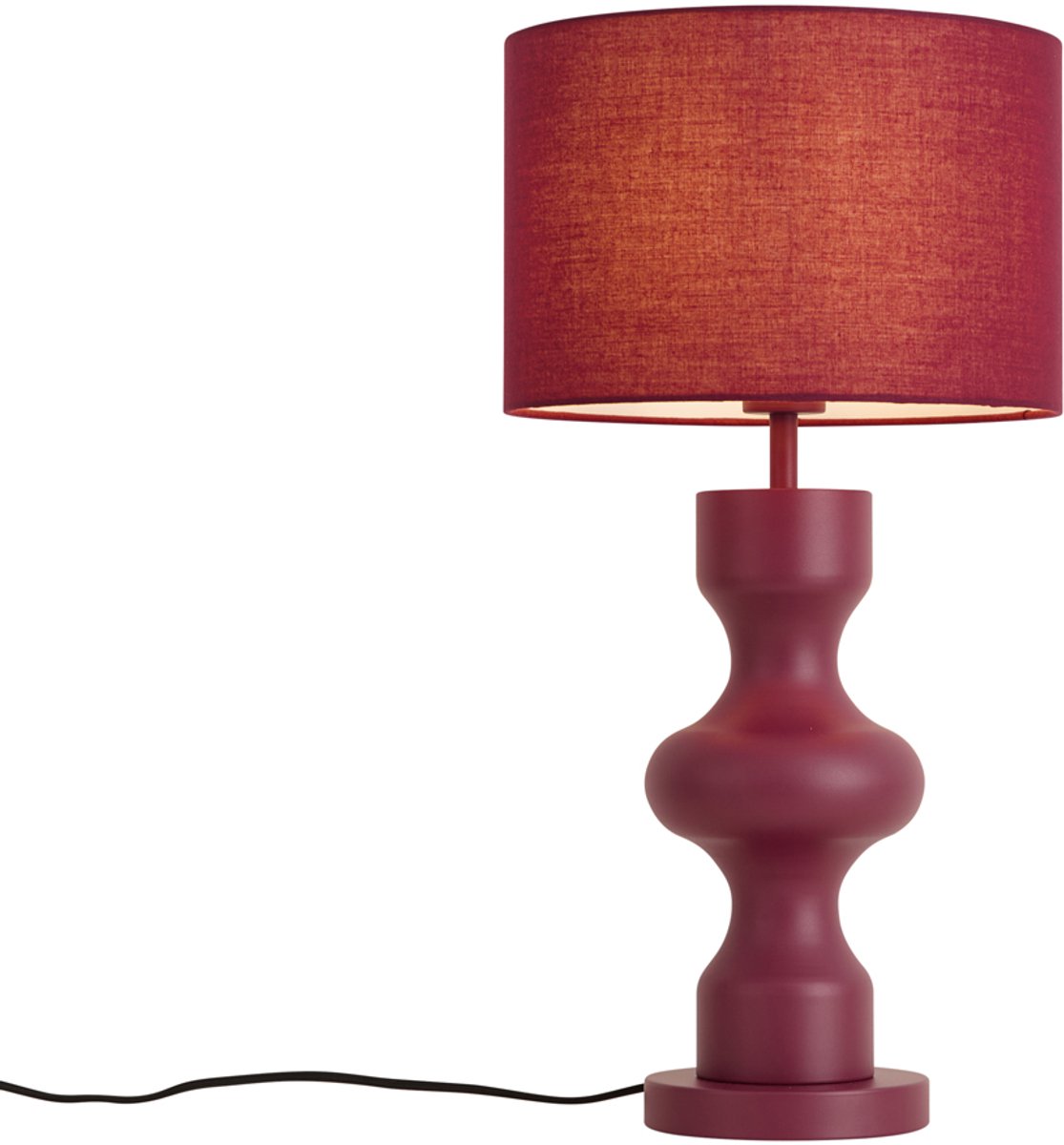 Qazqa retro tafellamp - Captain - rood, max. 15W, geschikt voor led, 58cm, ideaal als woonkamer en slaapkamer lamp
