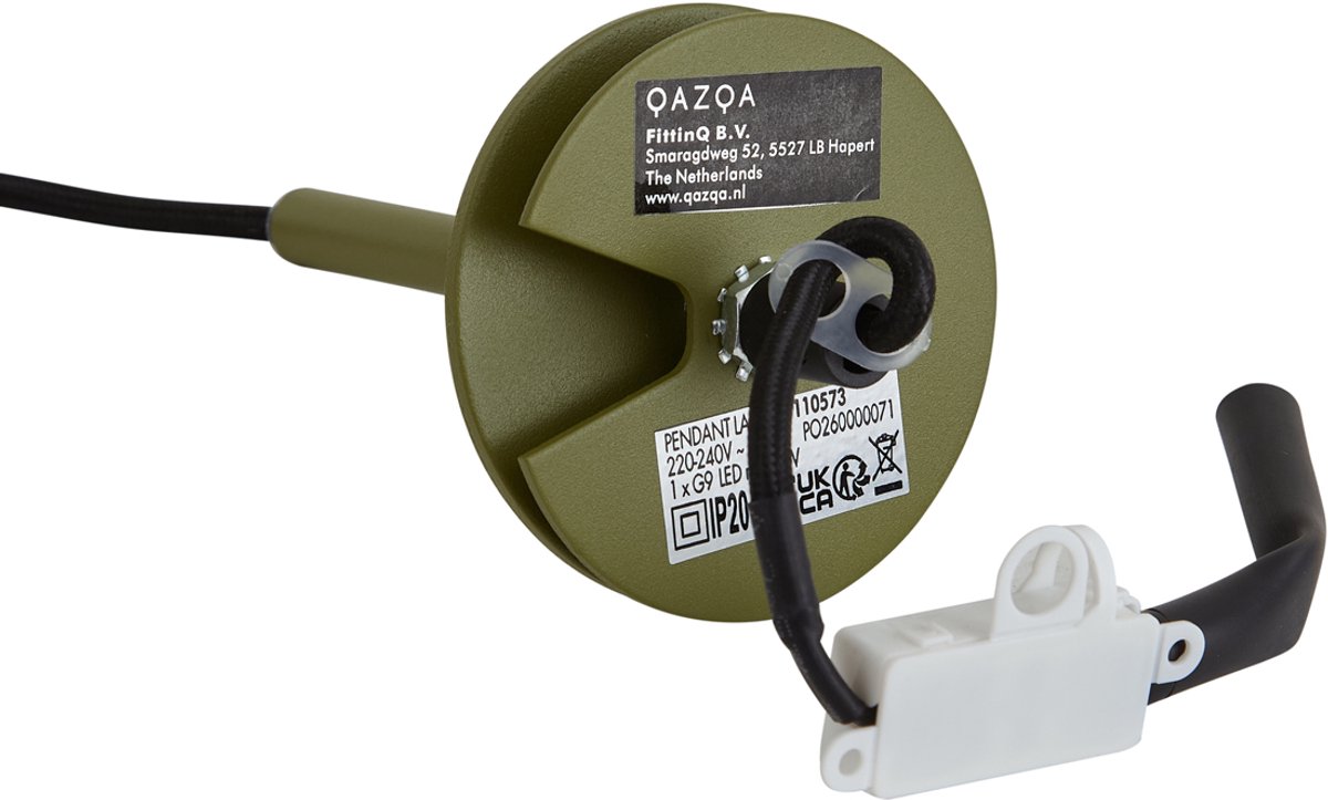 Qazqa moderne hanglamp - Chuba - groen, rond, 8cm, ideaal als woonkamer en keuklamp