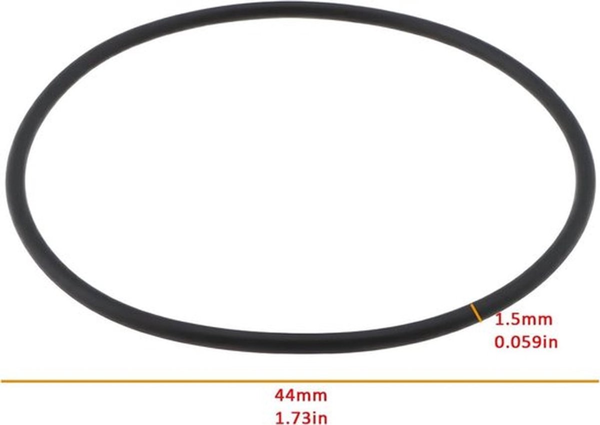O-ring afdichting 44x41x1,5mm - badplug-stopper - rubber - wasmachine - afdichting - 5 stuks - geschikt voor badplug - zwart