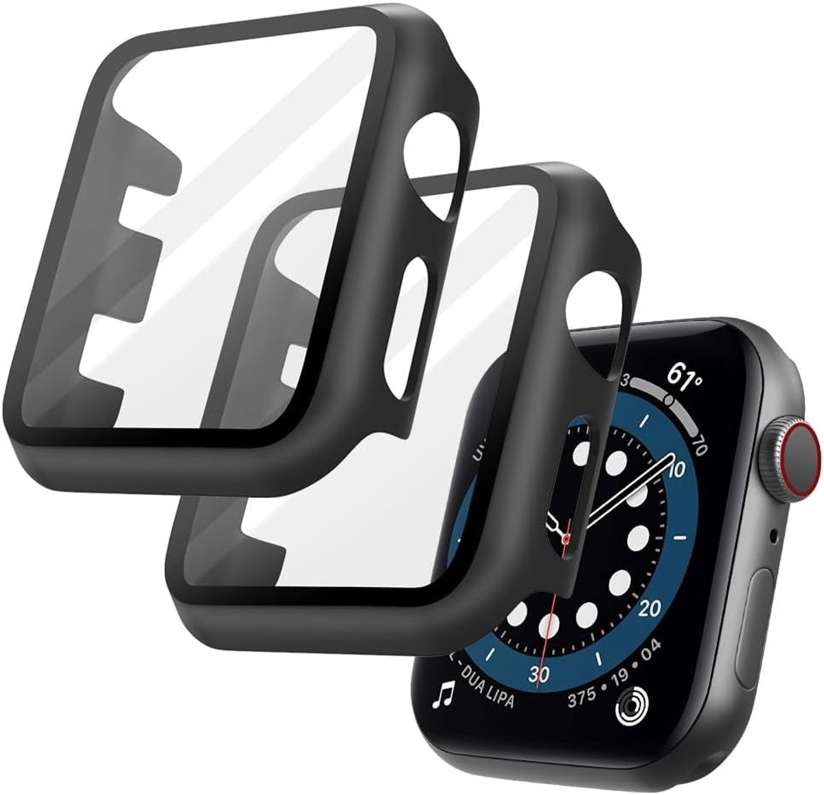 Hardcase met Schermbeschermer voor Apple Watch Series 2/3 42mm, 9H Gehard Glas, Hoge Gevoeligheid en Duurzaam Ontwerp