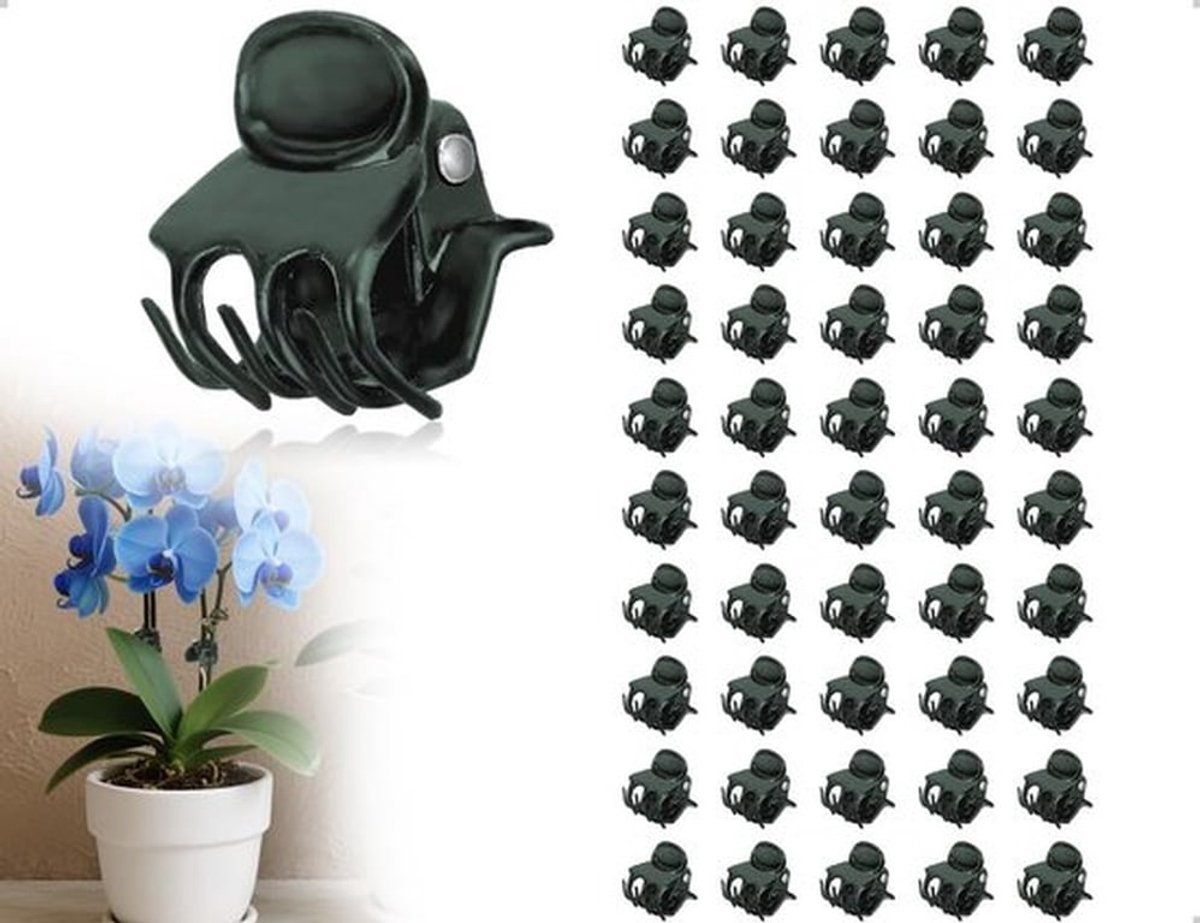 Kunststof Klemmen 50 Stuks - Plantensteun - Orchideeën Klemmen - Tuinaccessoires - Duurzaam - Eenvoudig in Gebruik - Plantenclips