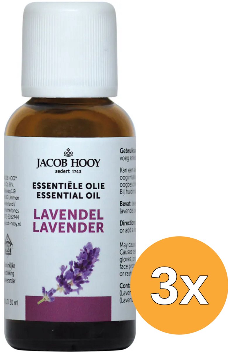 3x Jacob Hooy Lavendel olie (30 ml)