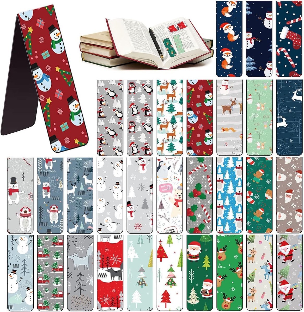 Kleurrijke Magnetische Boekenleggers, Set van 30, Perfect voor Boeken, Agenda's en Notities