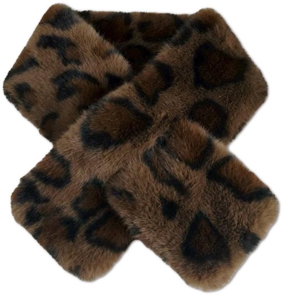 Damessjaal modieus - Imitatiebont - Luipaardprint - Warm - Nekbedekking - Winter - Pluizig - Sjaal