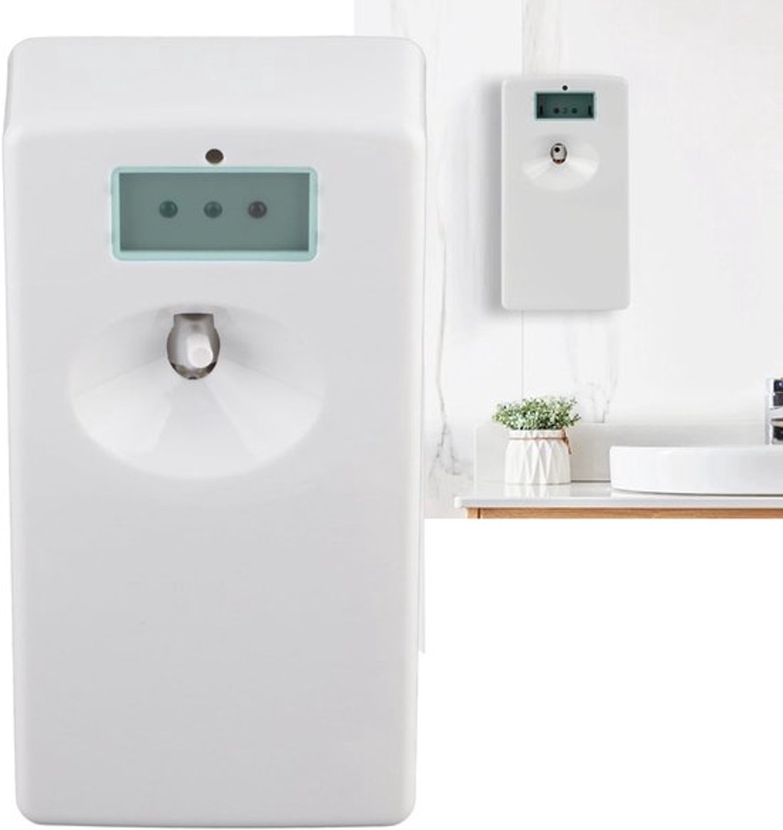 Automatische Luchtverfrisser Spray Dispenser voor Thuis, Kantoor en Hotel - Wandmontage, Geurverspreider en Navulling voor een Frisse Sfeer