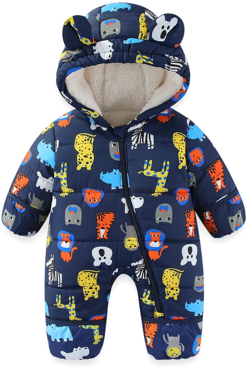 Solidchoice - Baby Winter Overall met Capuchon voor 3-24 Maanden