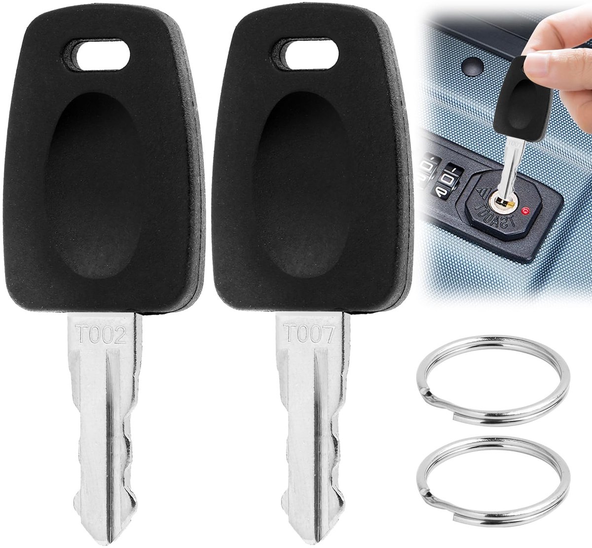 Solidchoice - Set van 2 Multifunctionele TSA Sleutels voor Bagage