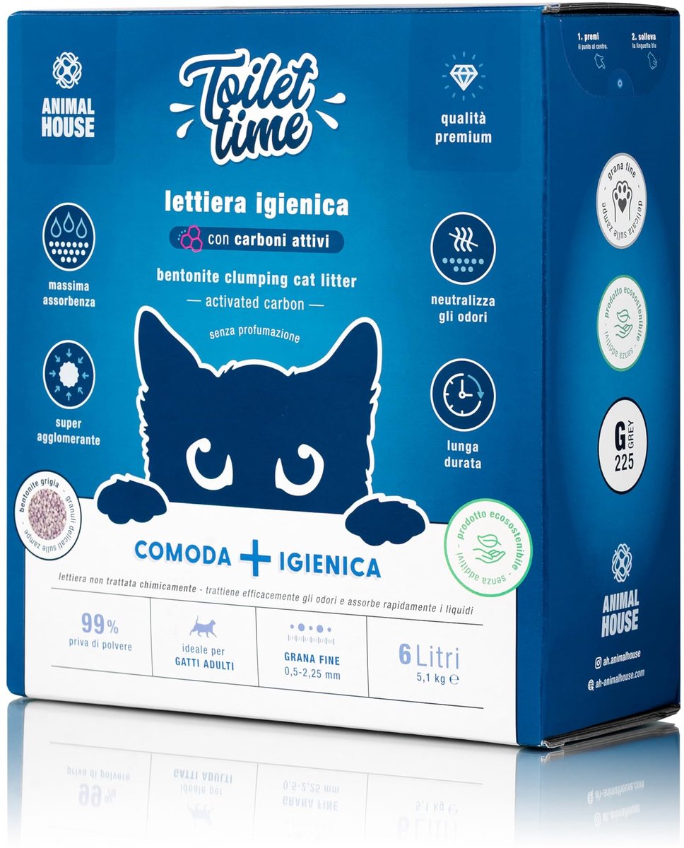Solidchoice - Bentoniet Kattenbakvulling met Geactiveerde Koolstof 5.1 kg