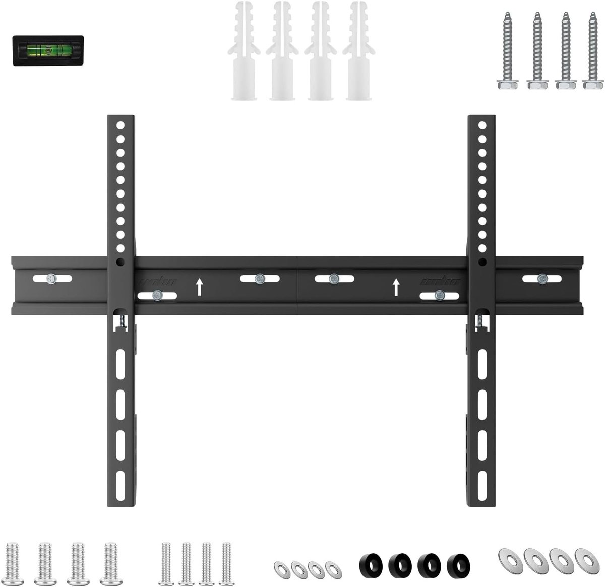 Universele Ultra Slim TV Wandbeugel voor LCD LED Plasma van 26"-72", VESA 600x400, Max. 50kg Draagvermogen, Geschikt voor Flat Screen Monitoren