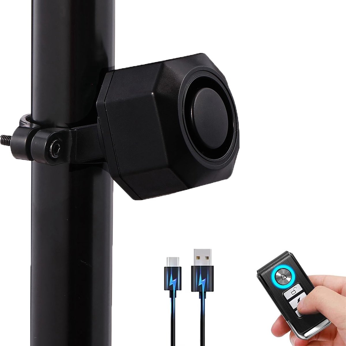 Solidchoice - Oplaadbaar Fiets Alarm met Afstandsbediening