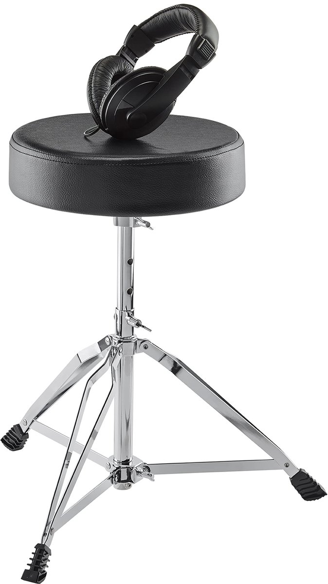 Solidchoice - Drum Kit Accessoire Set met Stijlvolle Drumstoel en Hoofdtelefoon