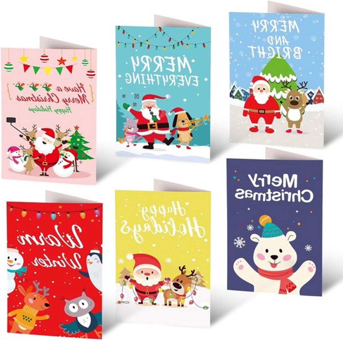 24 stuks Kerstkaarten met Enveloppen - Kerstgroetkaarten Diverse Kerstthemapatronen - Feestelijke Kaarten voor de Feestdagen - Geschikt voor Man Vrouw Ouders Familie Vrienden - Cadeaus voor Kerst (Stijl 3)