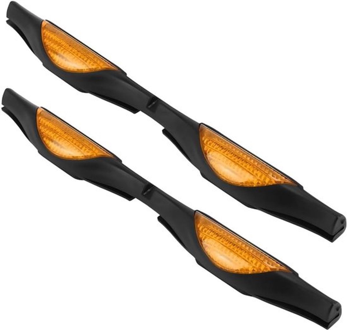 Twee Stuks Auto Deurbescherming met Reflector - Bumperbescherming tegen Krassen en Schade voor Auto's in Geel