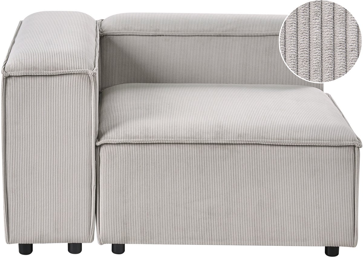 ARDAL - Hoekmodule - Taupe - Rechtszijdig - Corduroy