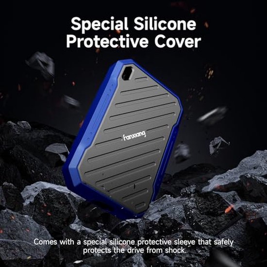 Externe SSD - Draagbare Opslag - Snelle Data Transfer - IP68 Waterdicht - 2TB - Grijs — afbeelding 5