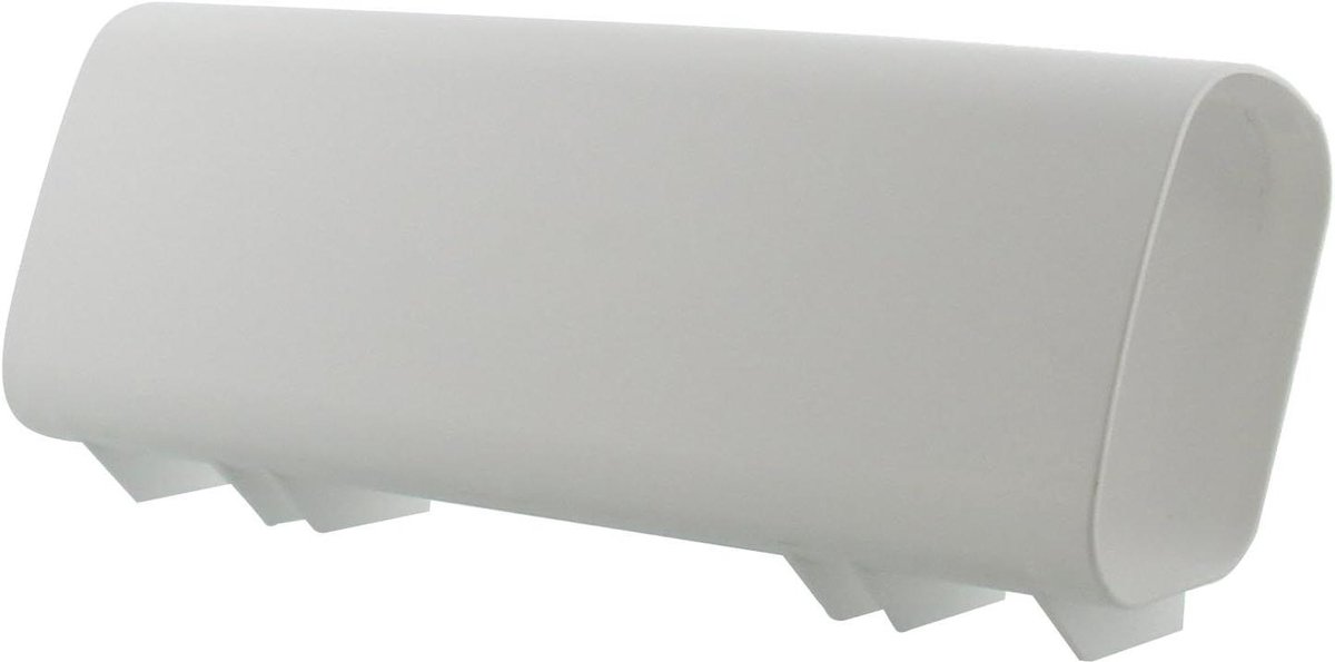 Krantenbox Kunststof - Brievenbus Accessoire - Aparte Bezorging - Weerbestendig Onderhoudsarm - 107x360x145 mm - Wit
