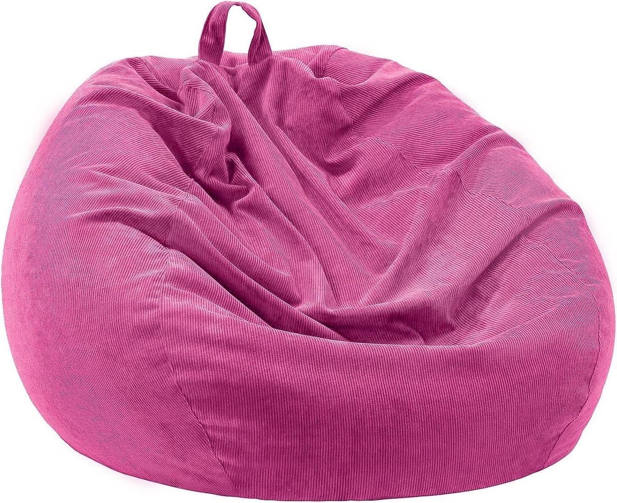Zitzakhoes - Luie stoelhoes - Ontspannen Zitten - Premium Corduroy - 300 Liter - Rozerood
