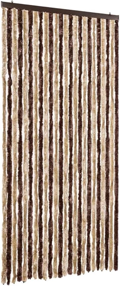 Chenille 100x200 cm Beige Lichtbruin | Geluidsarm, onderhoudsvriendelijk, voor huis, camper, caravan, biedt privacy