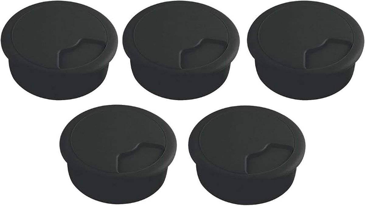 Kabeldoorgang 60 mm zwart / D60 mm, 5 stuks