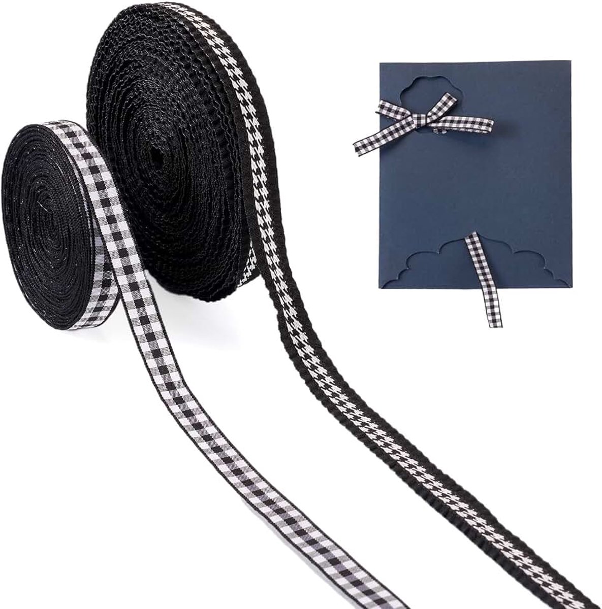 Linten Geruite Polyester Jacquard Lint 10 MM Brede Plaid Trims Voor Kledingstuk Accessoires Aanwezig Verpakt Kerstfeest Decoratie