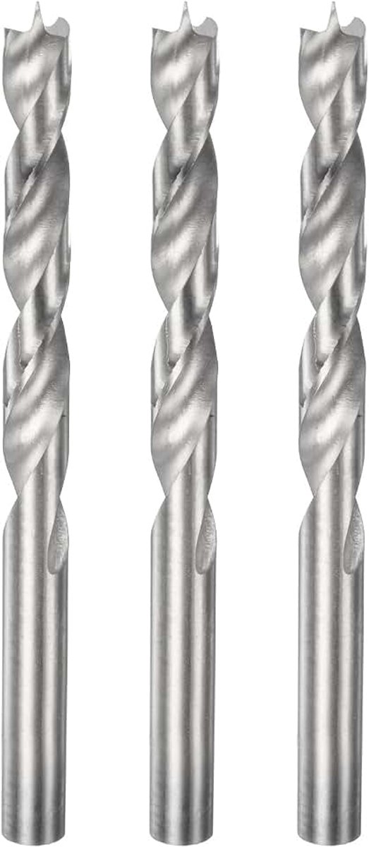 Brad Point-boren, 3 stuks, diameter 10 mm, rechte ronde schacht, boor, metrische Brad Point, spiraal, twist-boor voor timmerman, houtbewerking, kunststof, rubber