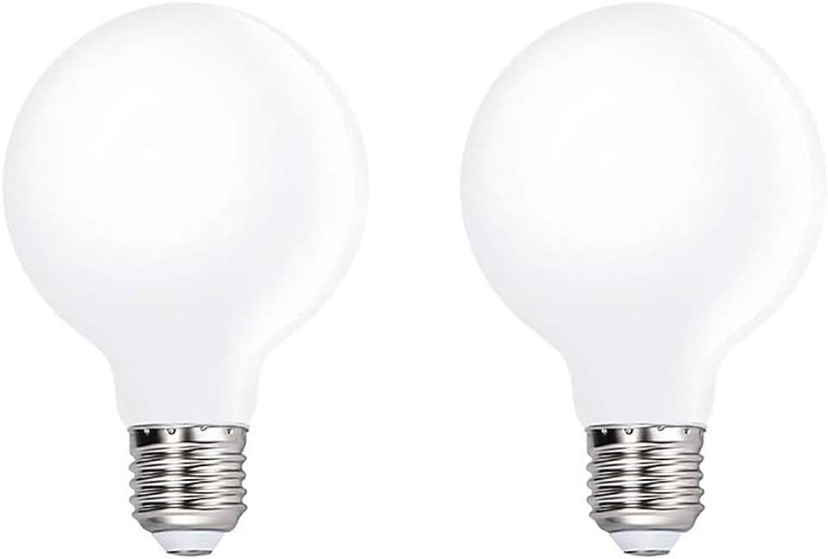 E27 Edison Screw Globe G80 gloeilamp 4W, equivalent aan 40 W, melkachtig wit, 3000 K warmwit, 400 lumen, 360 ° stralingshoek, niet dimbaar, verpakking van 2