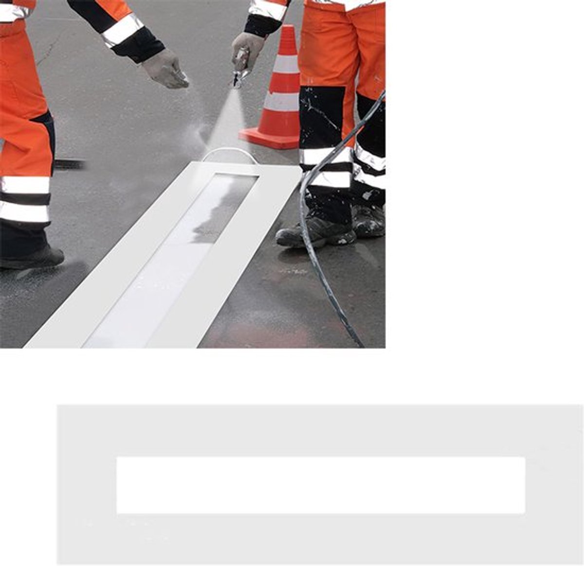2 parkeerplaats lijn sjablonen, 12*92,5 inch, herbruikbaar, opvouwbaar recht lijntemplate, geschikt voor spuitverf, wegdek rechte lijnen sjabloon, verf sjabloon