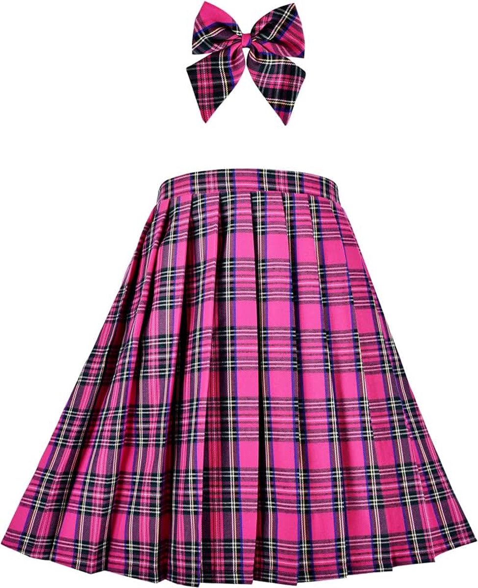 Rok Back School Uniform Rood Tartan Rok 4-14 jaar