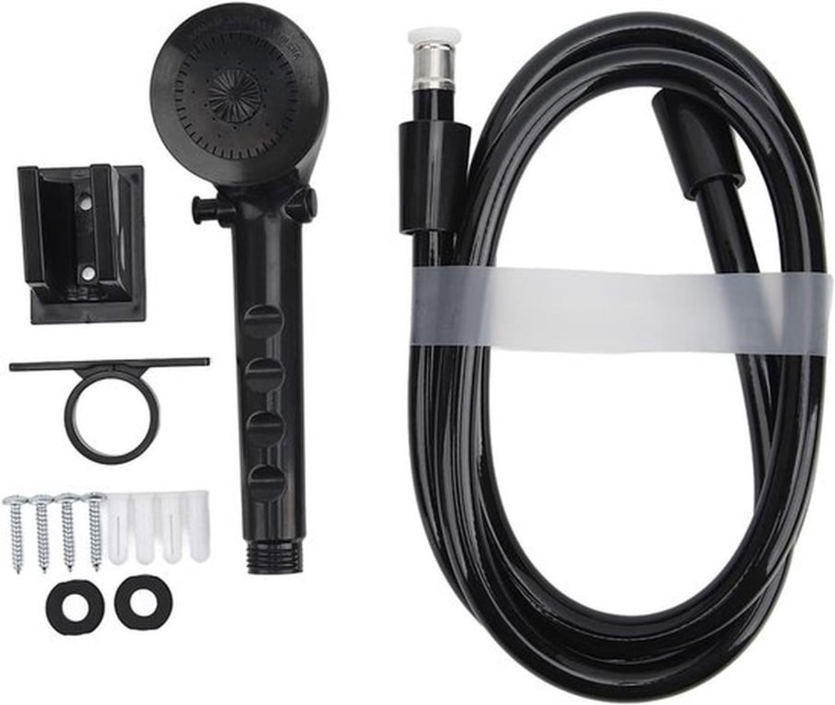 Handheld Doucheset voor Camper, Caravan en Reisvoertuigen met 1.5m Slang en 3 Posities (Zwart)